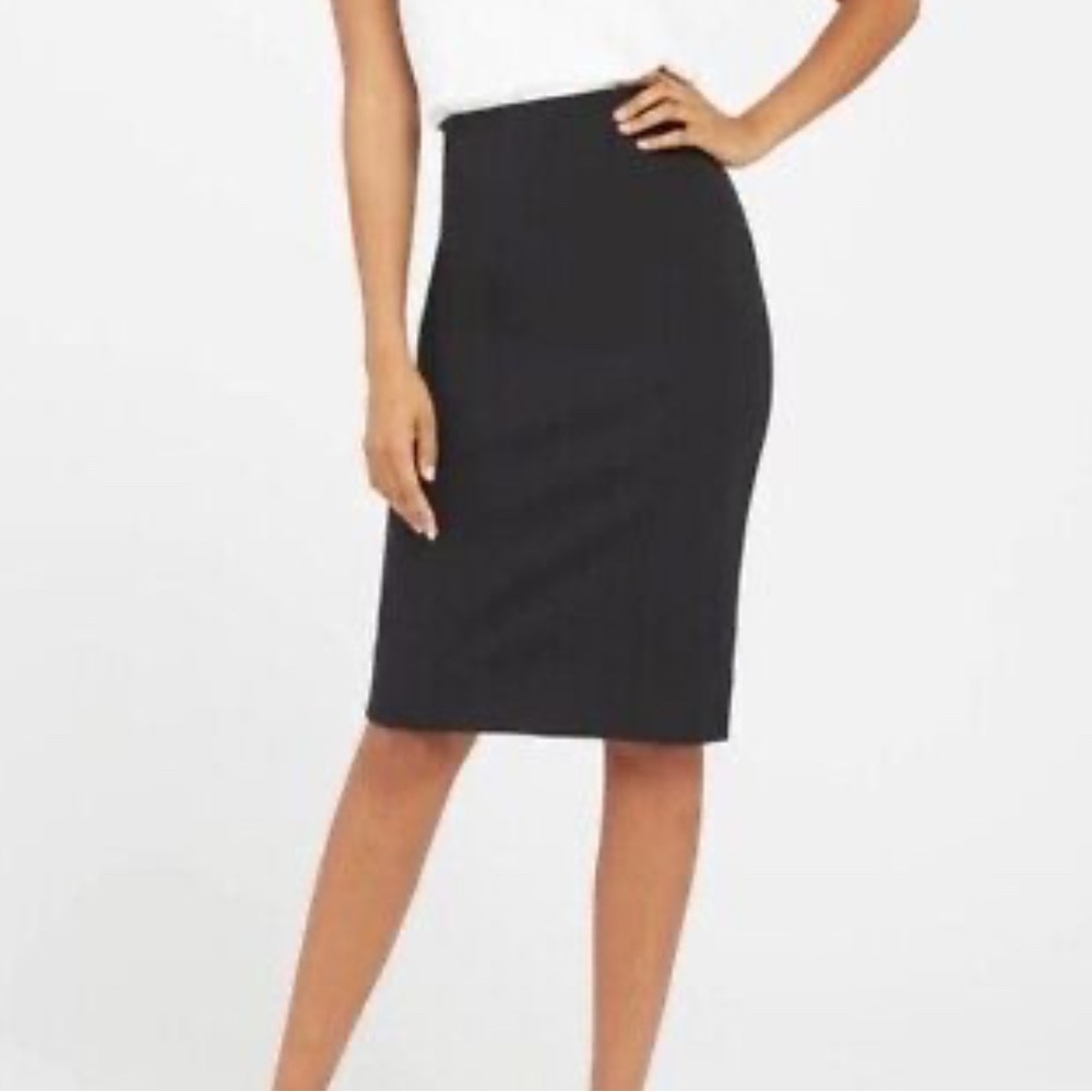 SPANX Black Pencil Skirt Sleek Design